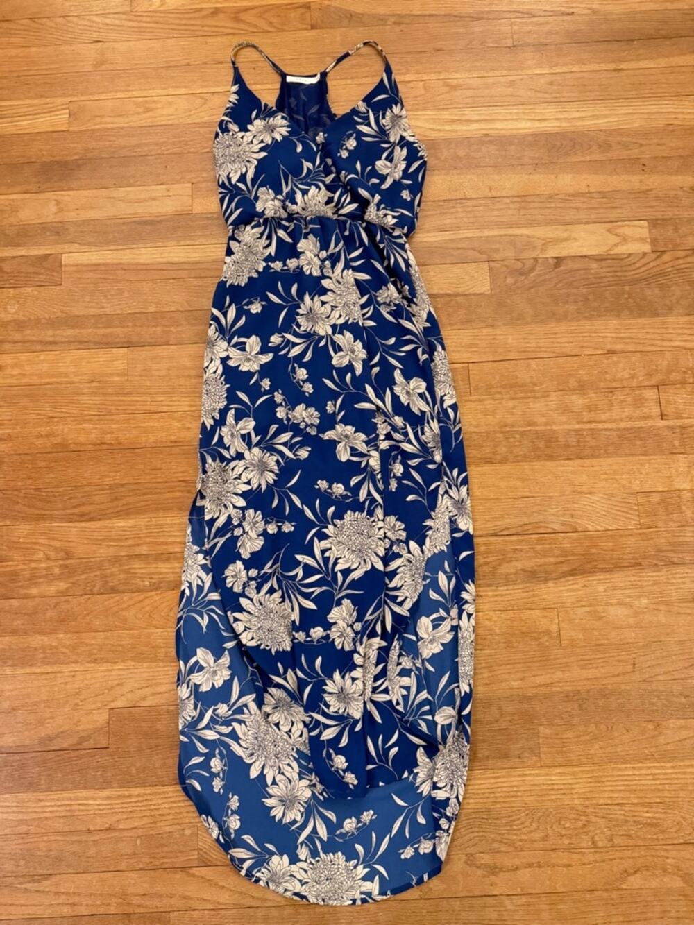 Lush Women's Blue Floral Sleeveless Maxi Dress - Size XS
b22